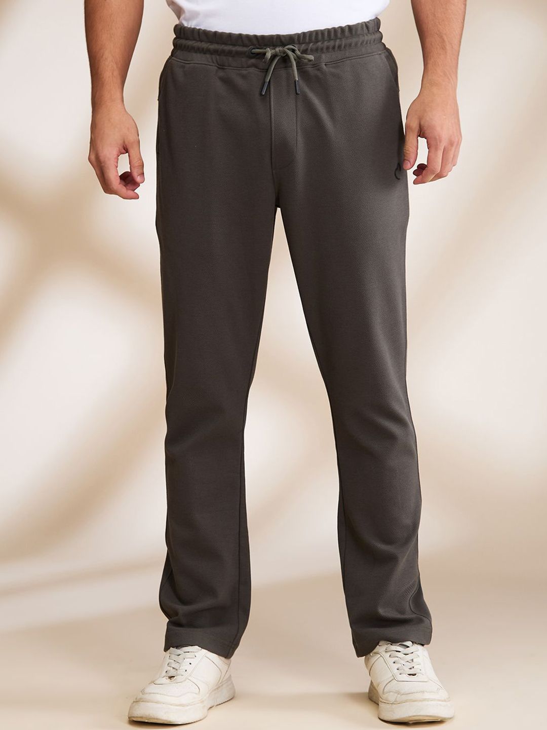 Being Human Solid Men Mid-Rise Track Pants
