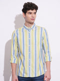 Being Human Men Classic Slim Fit Opaque Striped Casual Shirt
