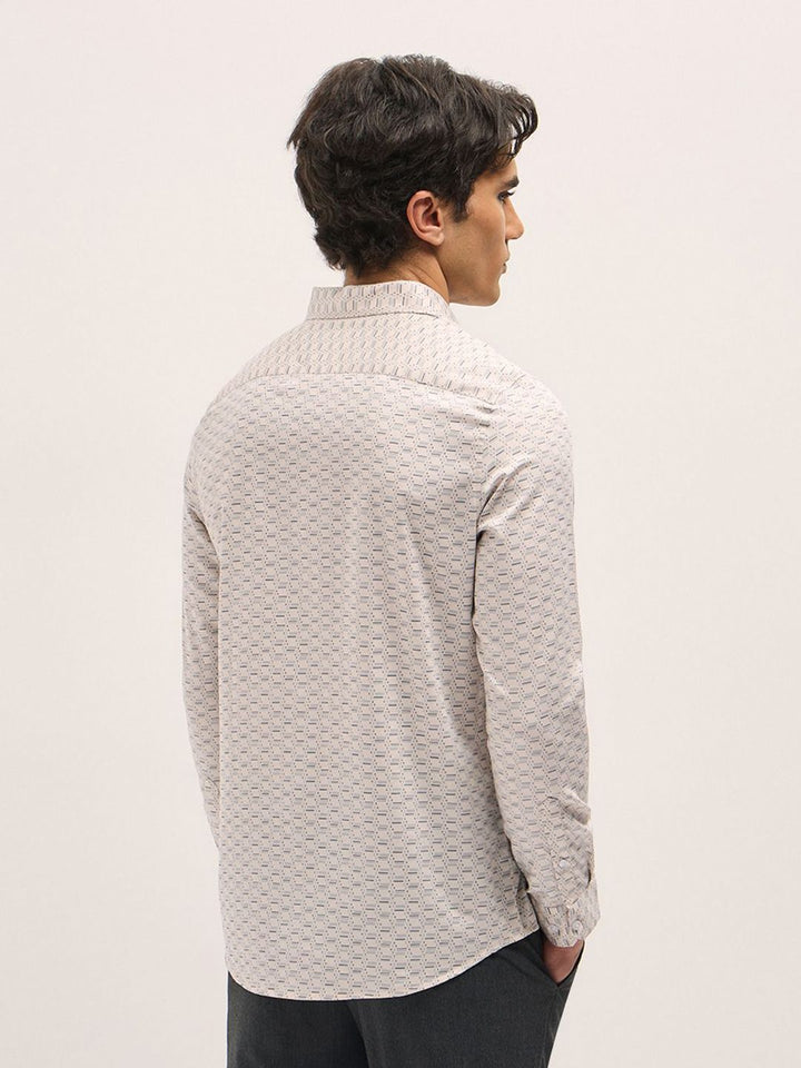 THE BEAR HOUSE Men Tailored Fit Opaque Printed Formal Shirt
