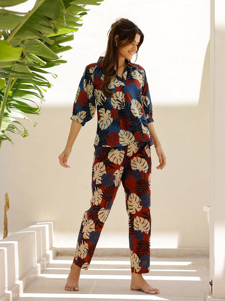 SANSKRUTIHOMES Women Printed Night suit