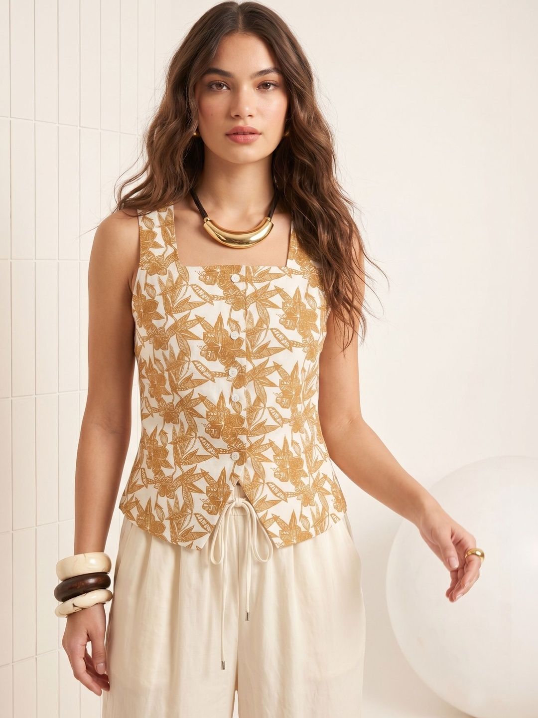 Mamicha Floral Print Top
