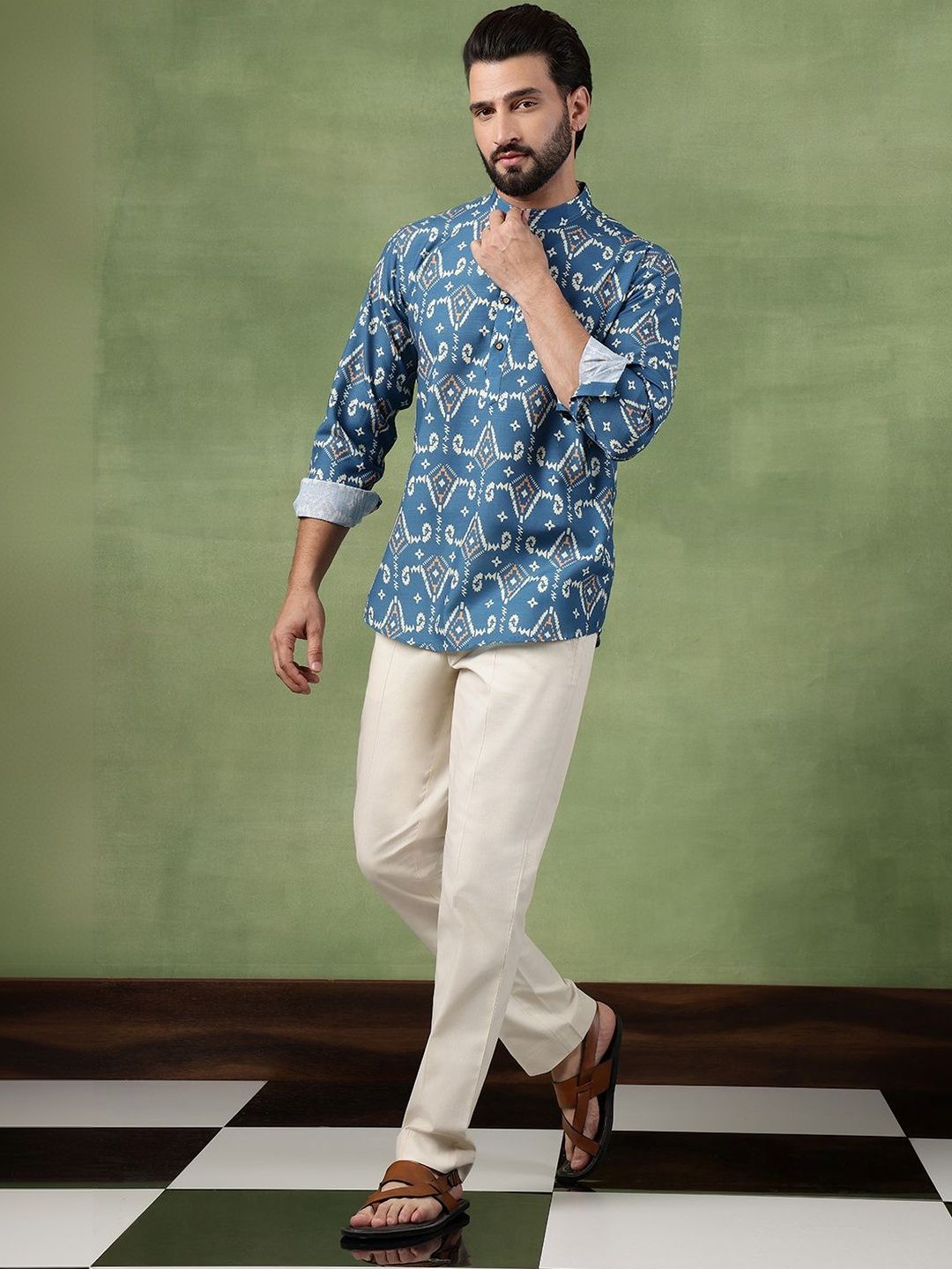 Anouk Lelaki Motif Etnik Bercetak Kurta