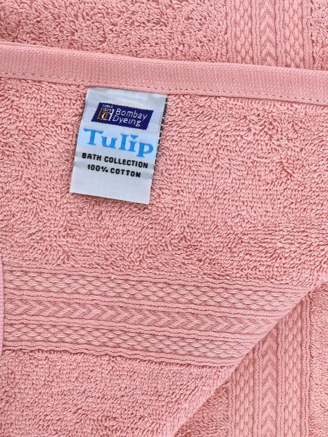 BOMBAY DYEING Peach-Coloured 1 Pcs Cotton 450 GSM Bath Towel