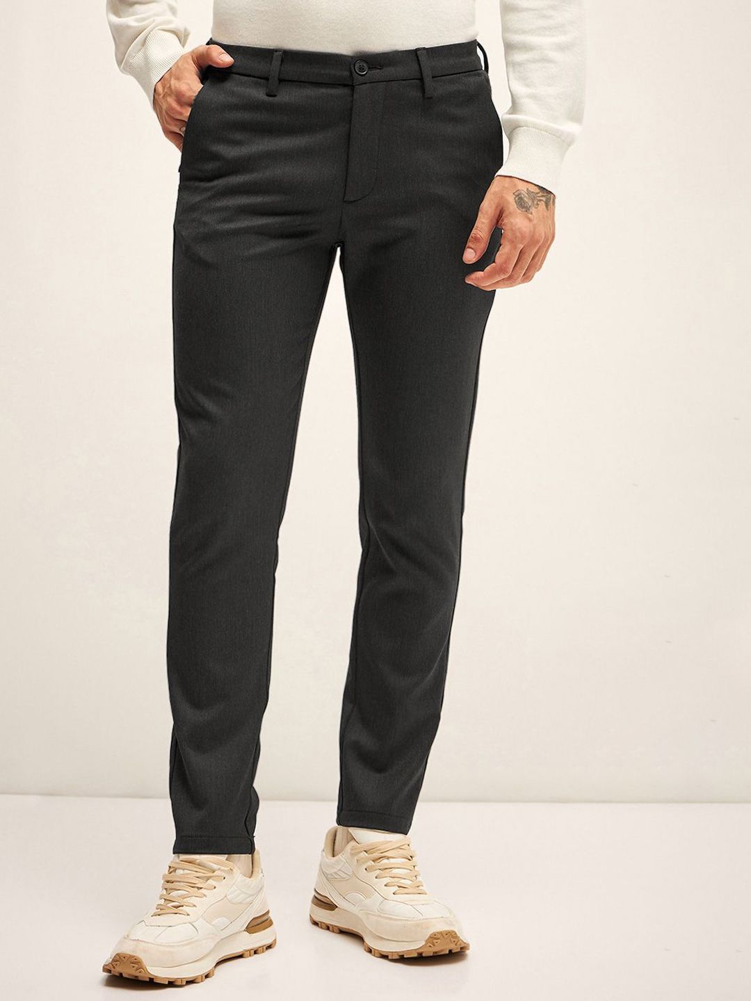 THE BEAR HOUSE Men Slim Fit Trousers