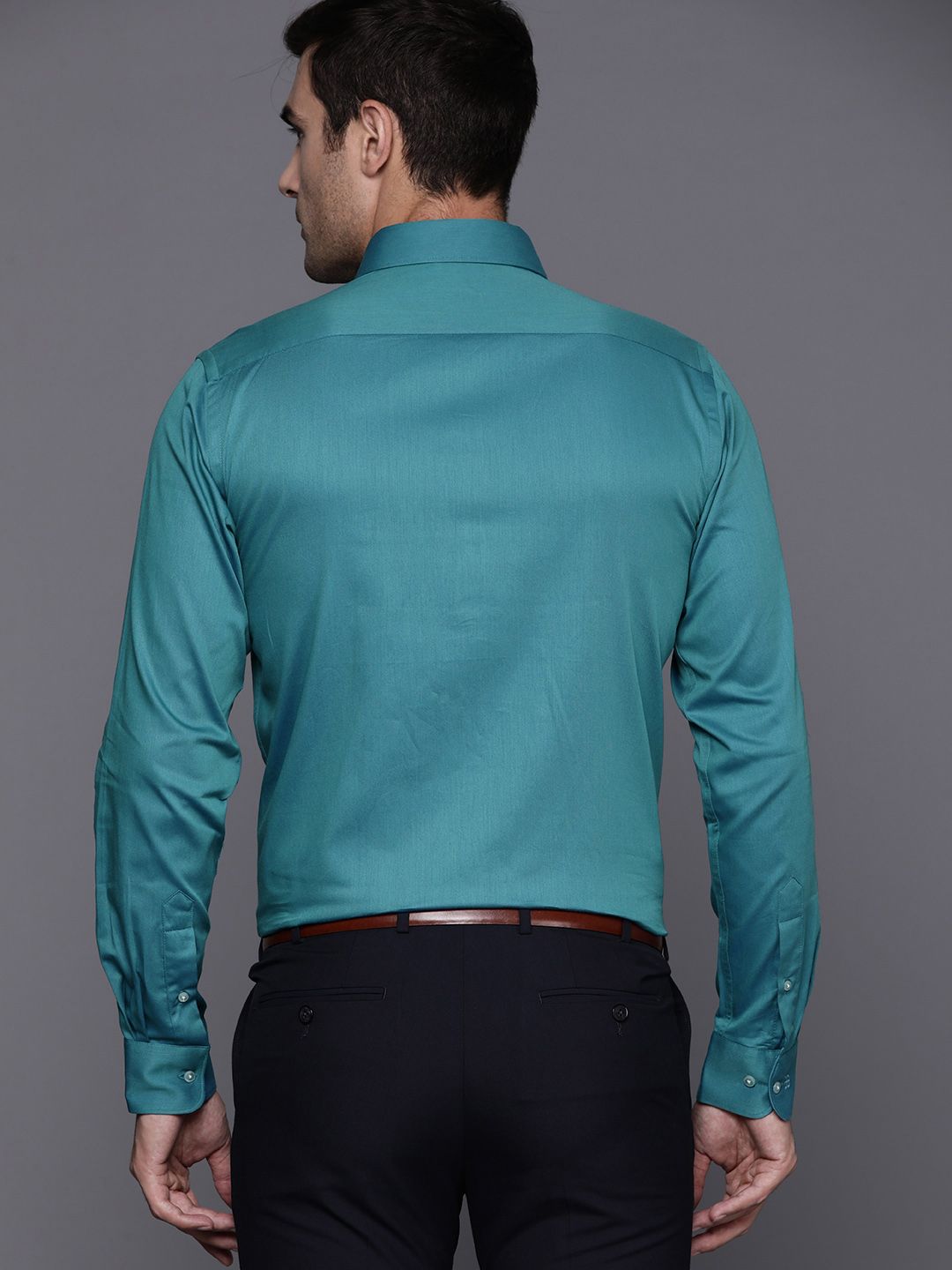 Raymond Men Blue Slim Fit Opaque Formal Shirt