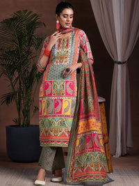 Libas Ethnic Motifs Printed Kurta with Trousers & Dupatta