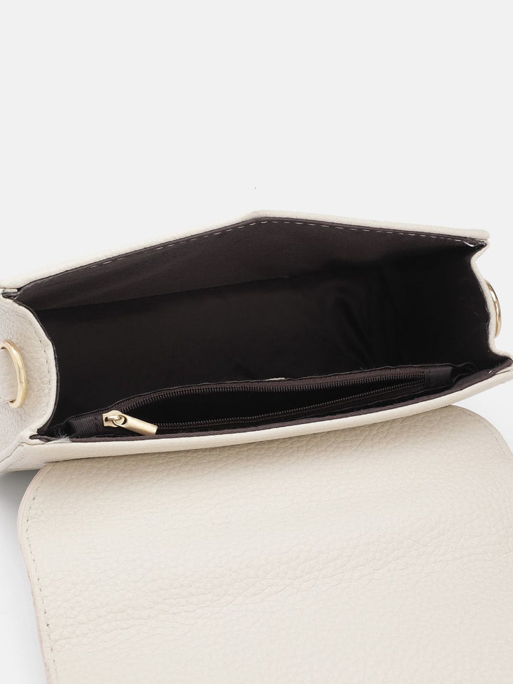 DressBerry Brand Logo Embossed Textured Satchel