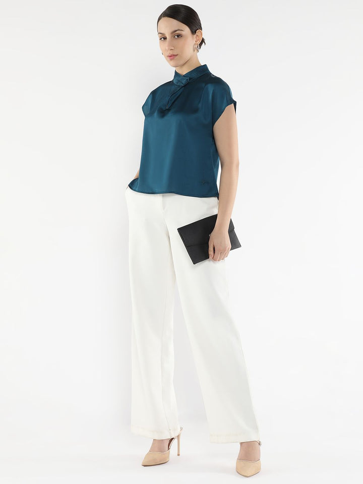 RAREISM Extended Sleeves Styled Back Top