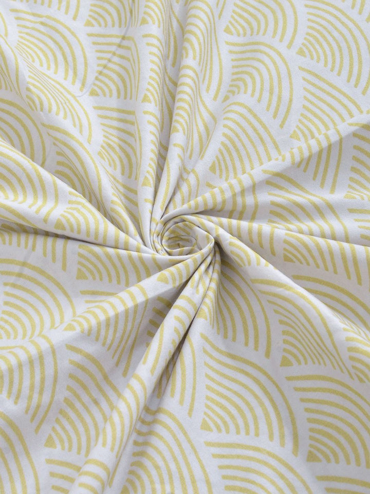 Aura Beige Geometric Printed 300 TC Set Cadar Double King 2.50 m x 2.25 m