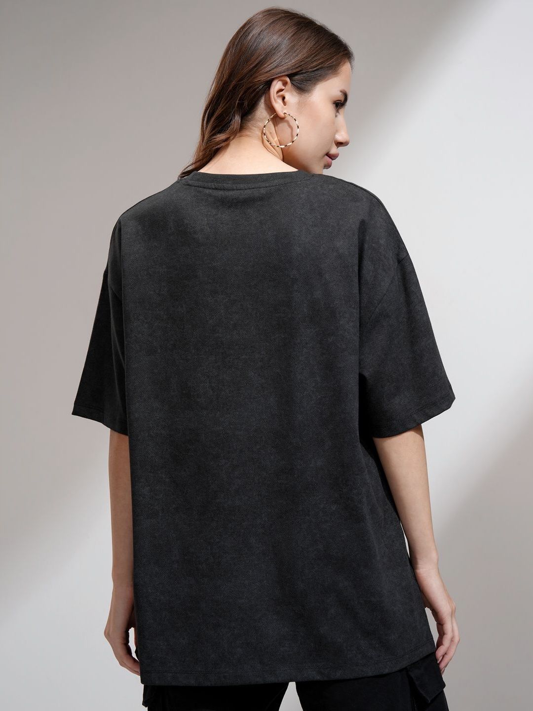 Street By Tokyo Talkies Women Typography Printed Oversized T-Shirt