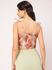 DressBerry Artistic Attitude Bow-Detail Strappy Crop Top