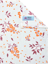 Myntra Elegant Homes White Floral 300 TC King Double Bedsheet with 2 Pillow Covers