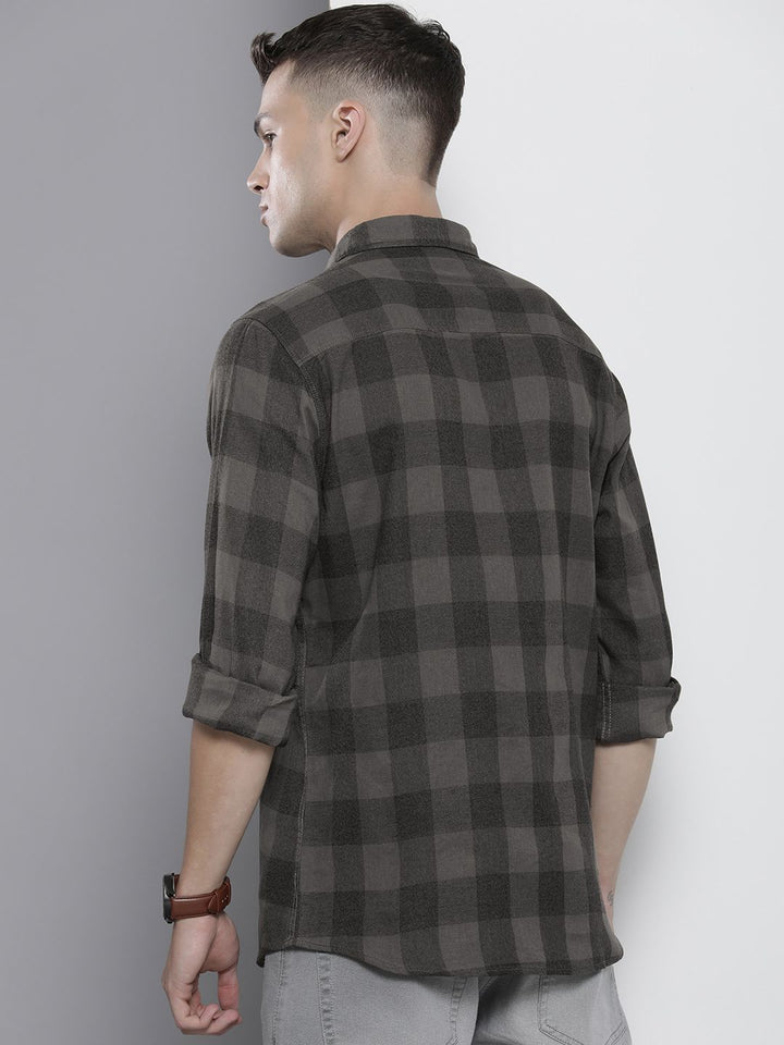 The Indian Garage Co Pure Cotton Checked Casual Shirt