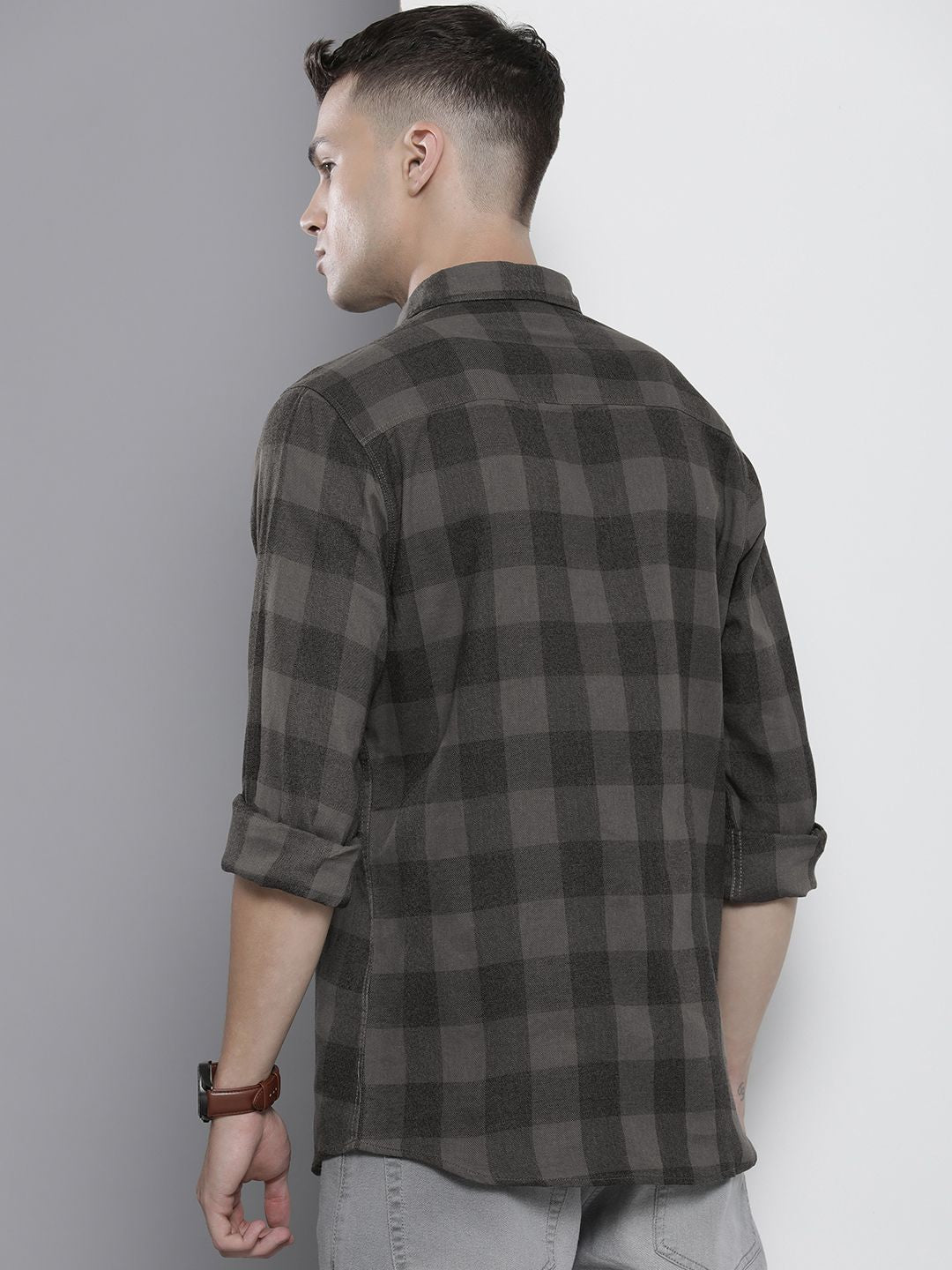 The Indian Garage Co Pure Cotton Checked Casual Shirt