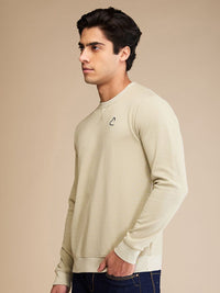 Being Human Men Solid Round Neck Cotton Pullover Sweatshirt