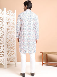 Anouk Men Printed Regular Sequinned Kurta with Pyjamas