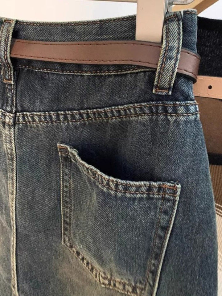DressBerry Women Denim A-Line Above Knee Skirt
