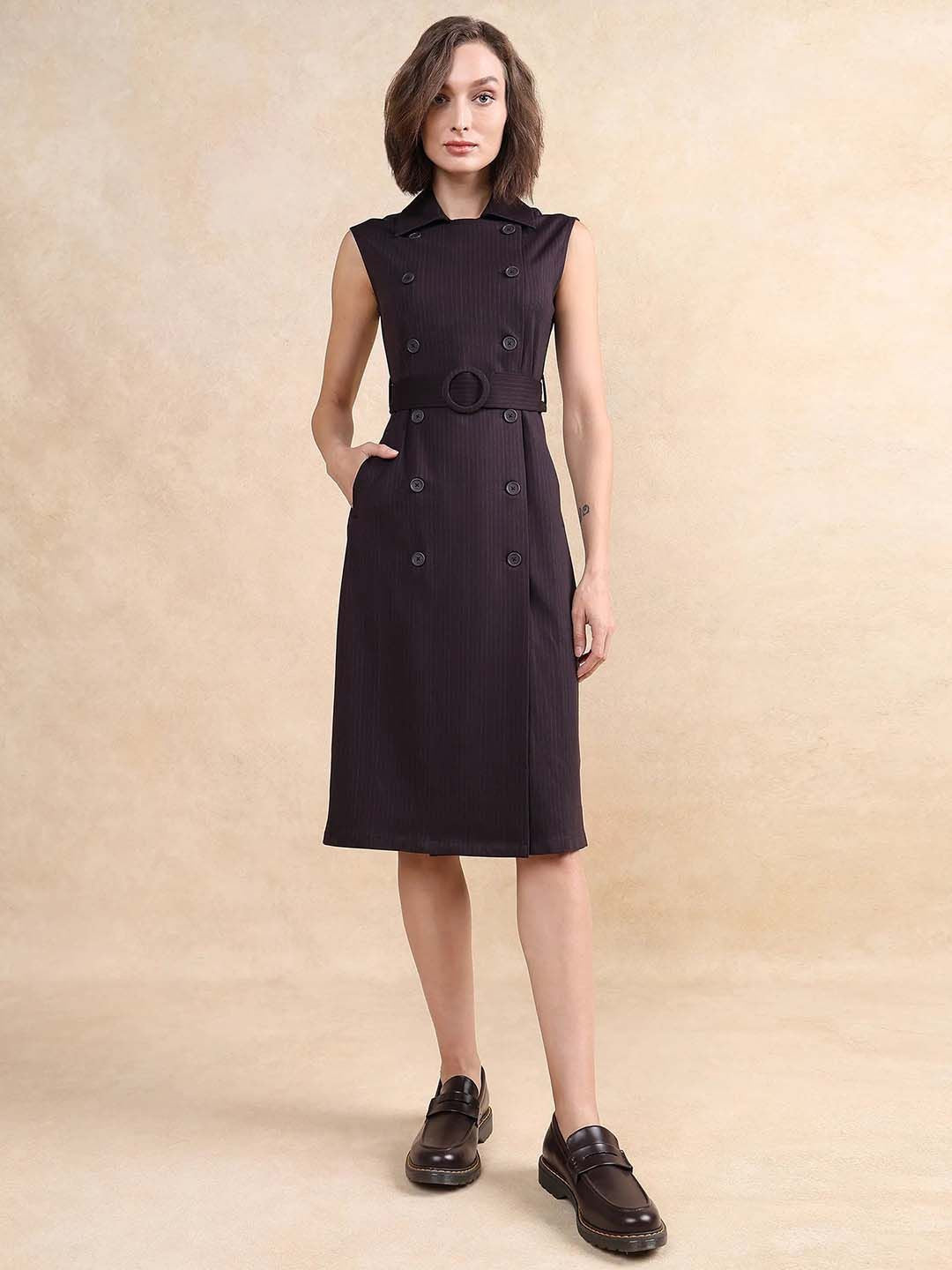 RAREISM Striped Midi Blazer Dresses