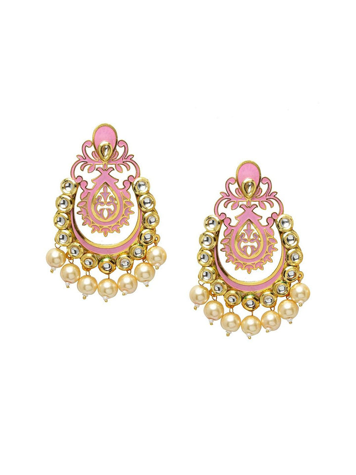 Anting-anting Jatuh Kontemporari Bersalut Emas Anouk Cubic Zirconia