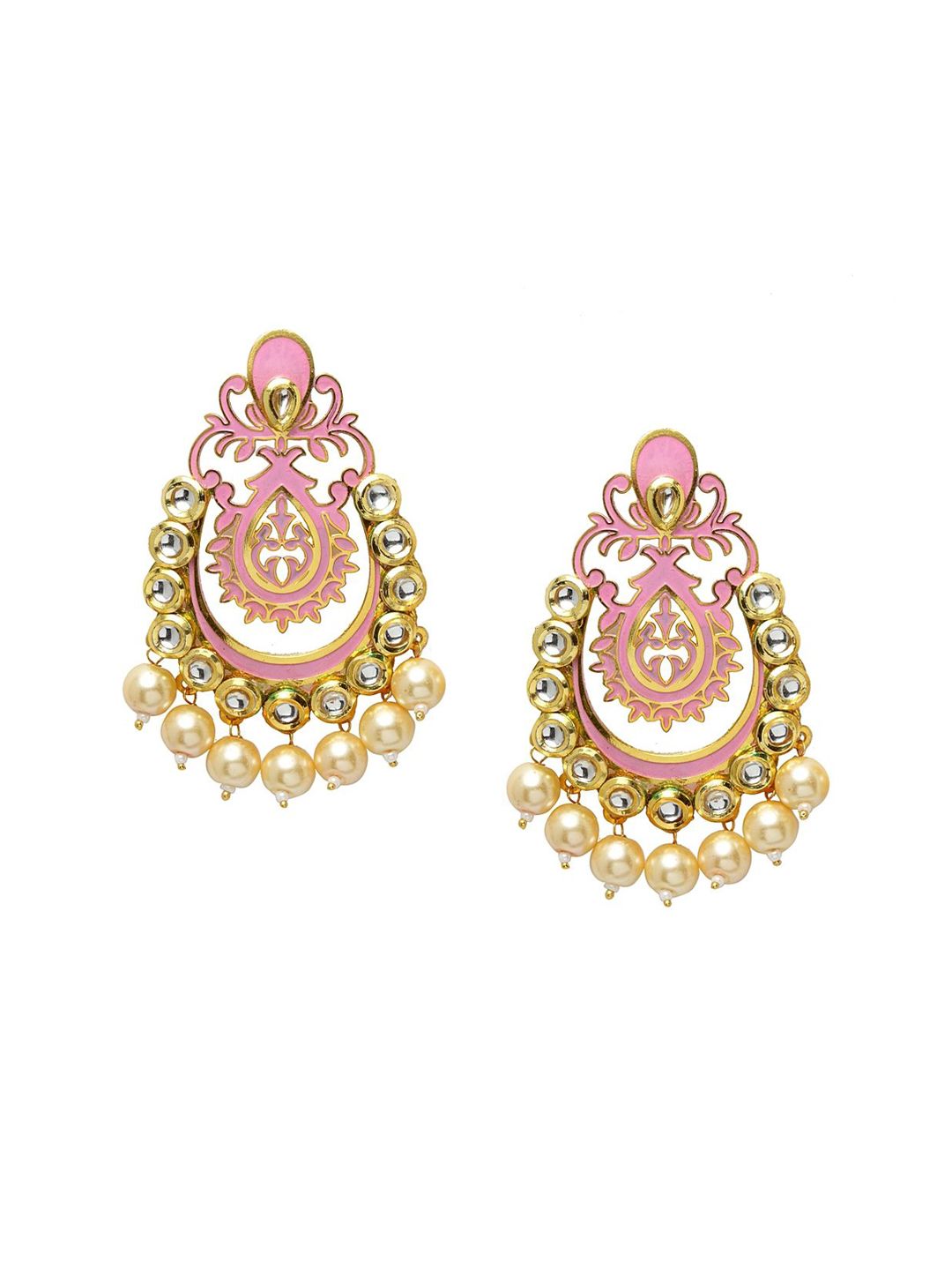 Anting-anting Jatuh Kontemporari Bersalut Emas Anouk Cubic Zirconia