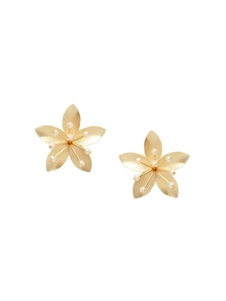 Anouk Gold-Plated Floral Shaped Studs