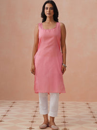 House of Chikankari Women Embroidered Thread Work Georgette Kurta