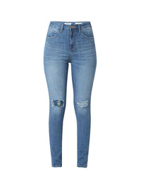 SPYKAR Women Super Skinny Fit High-Rise Mildly Distressed Light Fade Jeans
