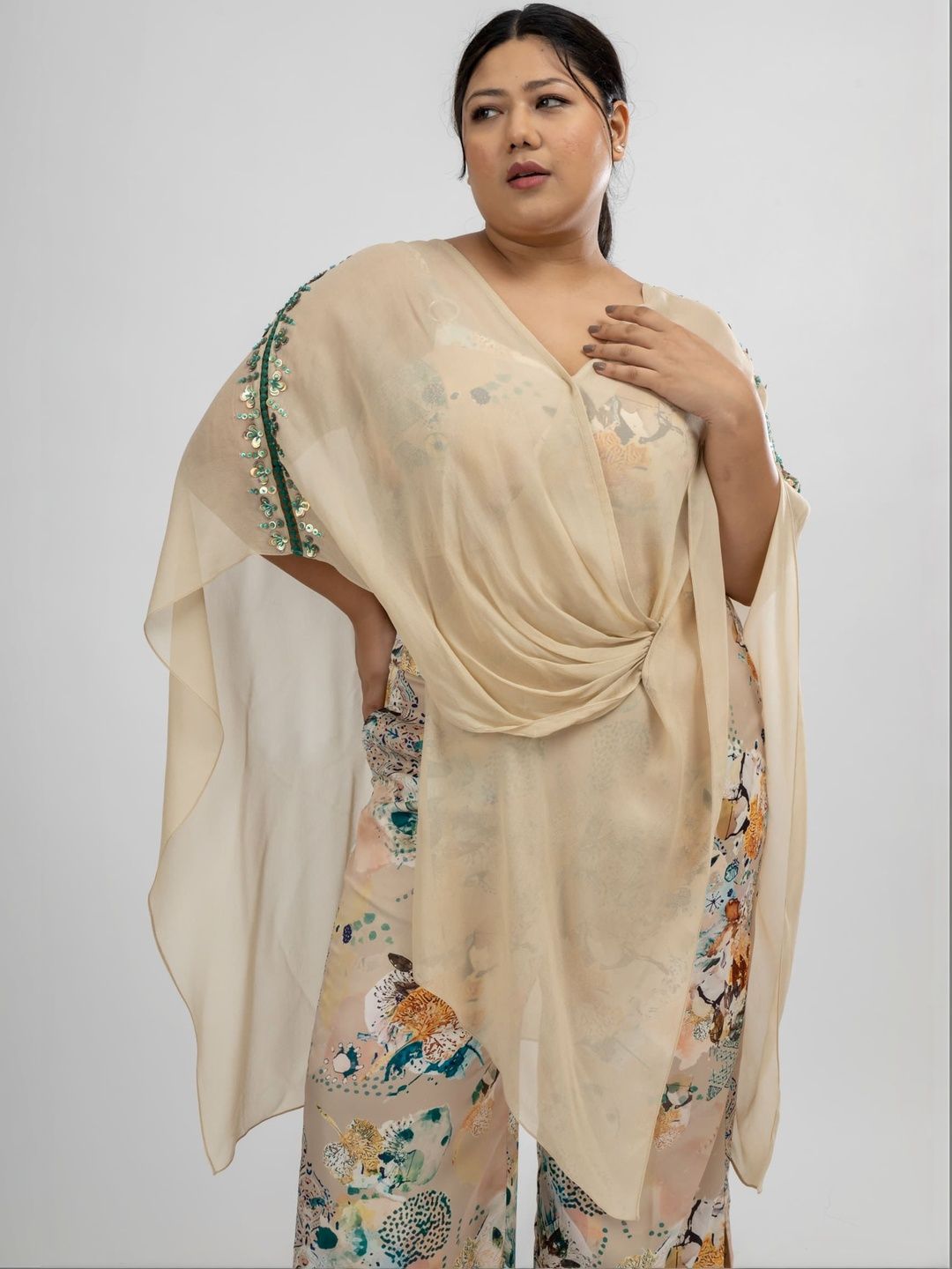 Mamicha Printed Shoulder Straps Top & Trousers Co-Ords