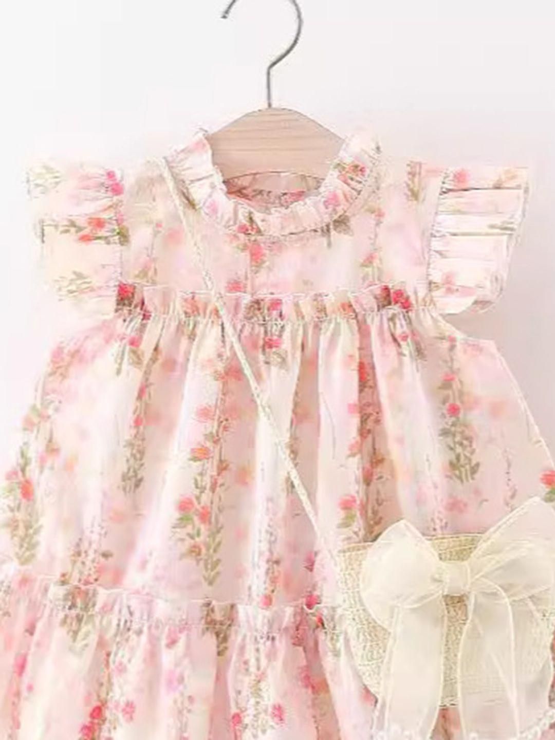 YK Floral Print Fit & Flare Dress