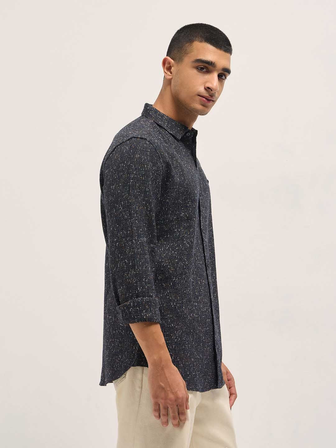 THE BEAR HOUSE Men Slim Fit Casual Shirt