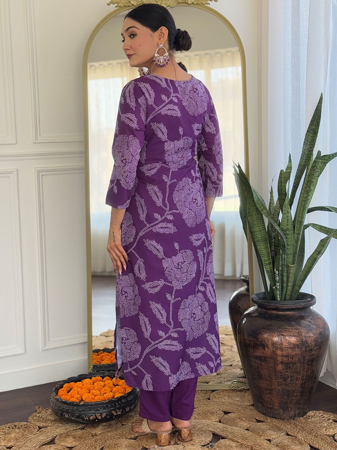 KALINI Women Floral Embroidered Regular Kurta with Trousers & With Dupatta