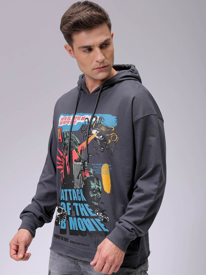 The Indian Garage Co Men Printed Hooded Sweatshirt