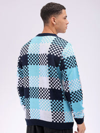 The Indian Garage Co Men Checked Pullover Sweaters