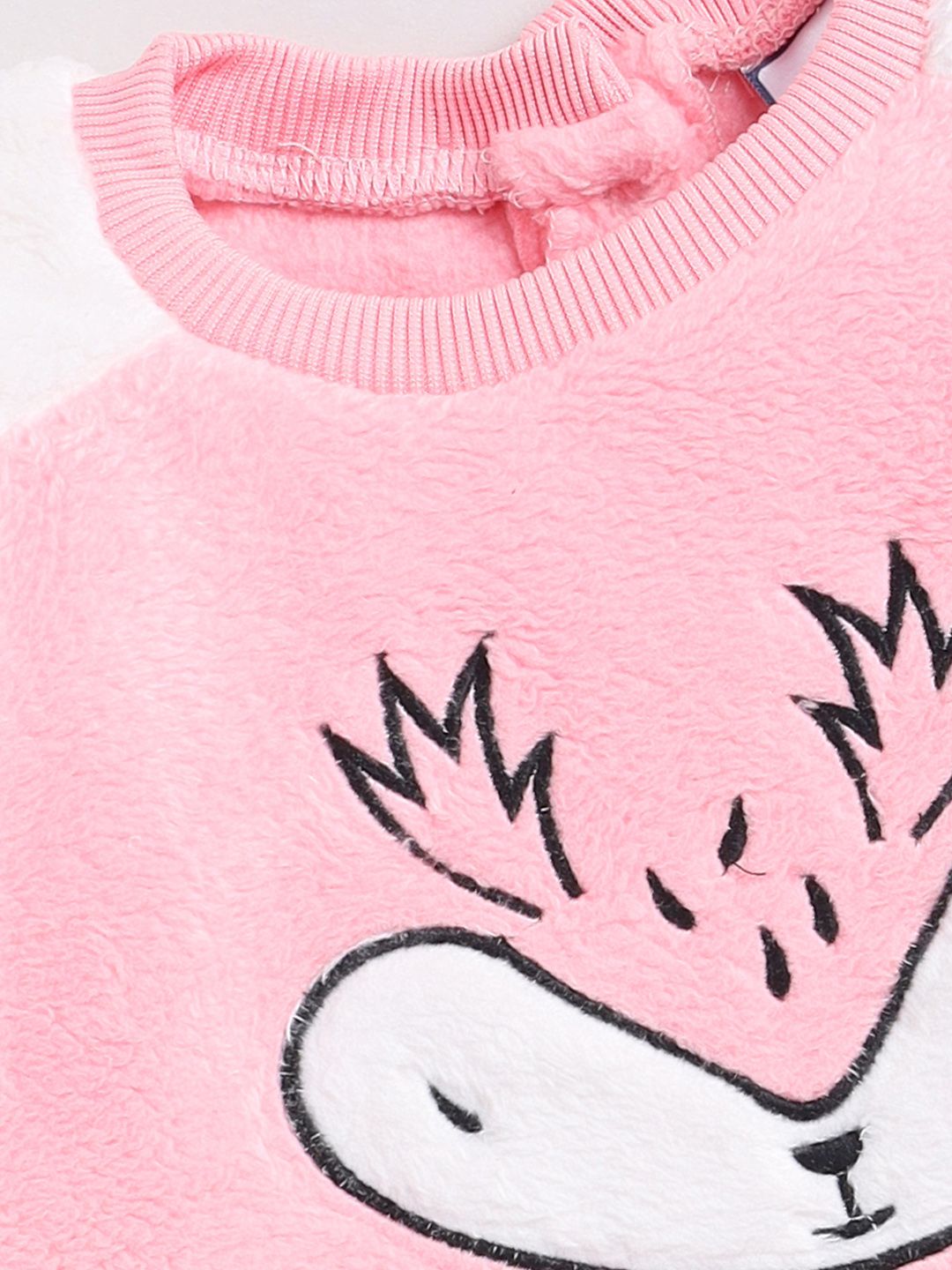 Moms Love Infant Girls Embroidered Sweatshirt With Joggers