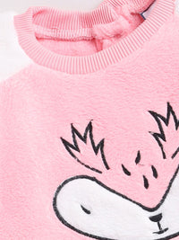 Moms Love Infant Girls Embroidered Sweatshirt With Joggers