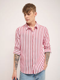 THE BEAR HOUSE Men Slim Fit Striped Casual Shirt