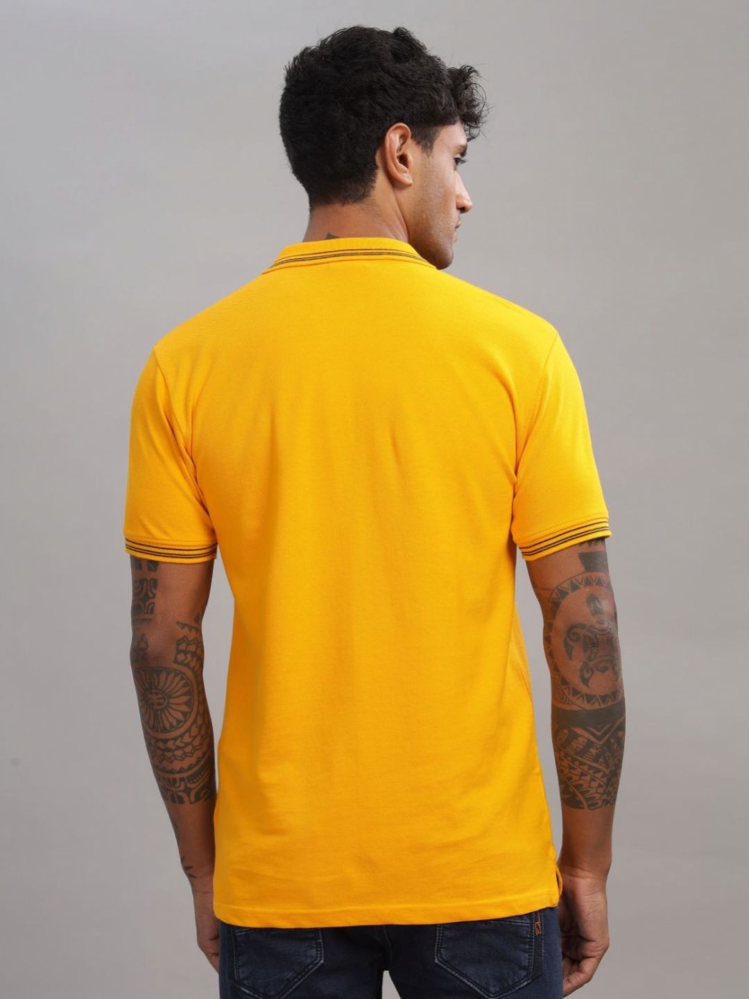 ADRO Men Polo Collar Pockets T-shirt