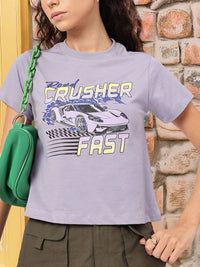 DressBerry Pit Stop Prints Boxy Tee