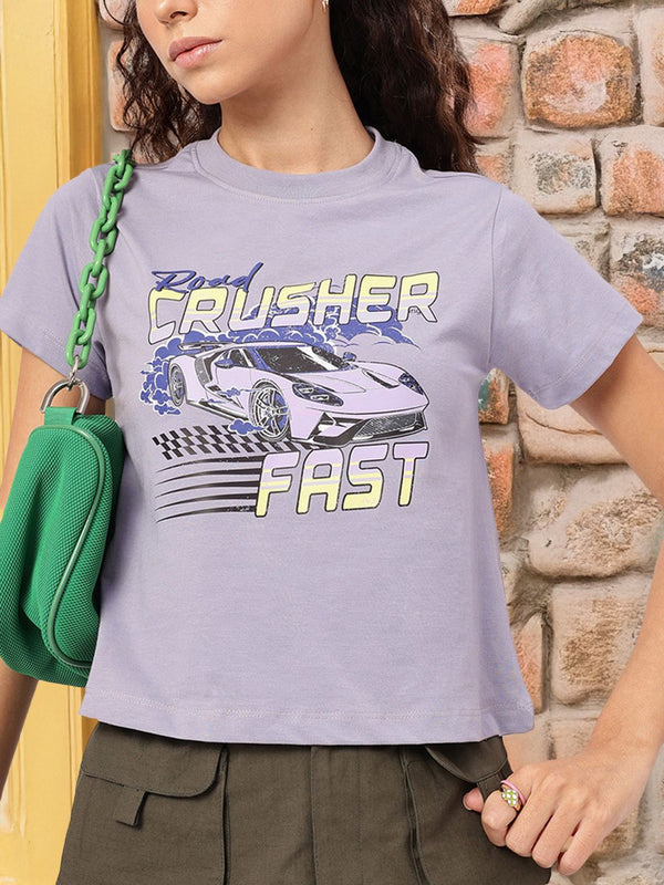 DressBerry Pit Stop Prints Boxy Tee