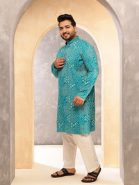 SOJANYA PLUS Floral Printed Mandarin Collar Straight Kurta