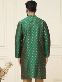 SOJANYA Geometric Printed Band Collar Straight Kurta