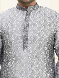 SOJANYA PLUS Paisley Printed Mandarin Collar Kurta Lurus Biasa