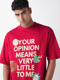 Bewakoof Official Rick And Morty Merchandise Pure Cotton Typography Oversized T-Shirt