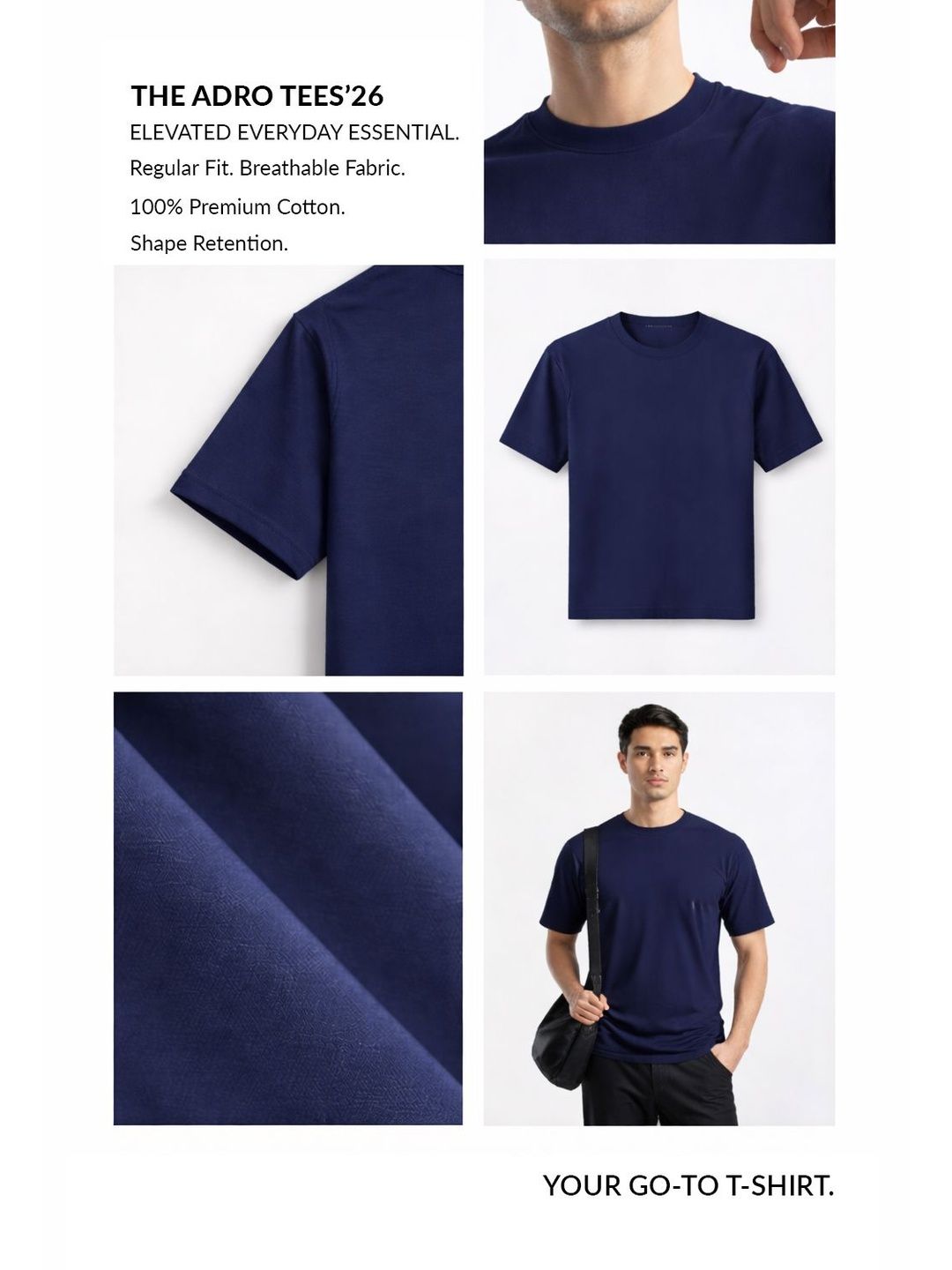 ADRO Men Typography 3 Printed T-shirt