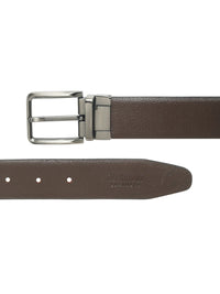 Teakwood Leathers Men Textured Leather Reversible Formal Belt