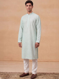 House of Chikankari Men Embroidered Chikankari Kurta