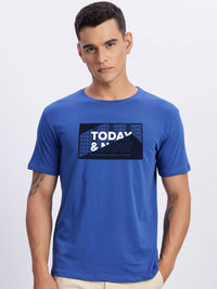 ADRO Men Typography Printed Round Neck Cotton T-shirt