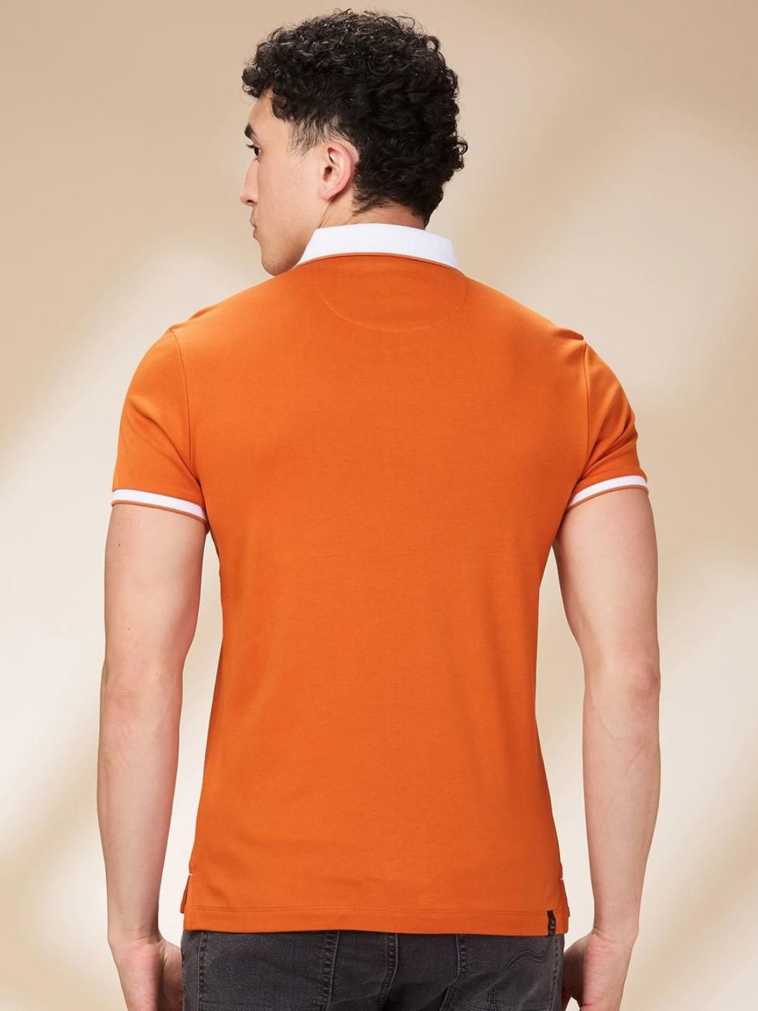 Being Human Men Solid Polo Collar Cotton Slim Fit T-shirt