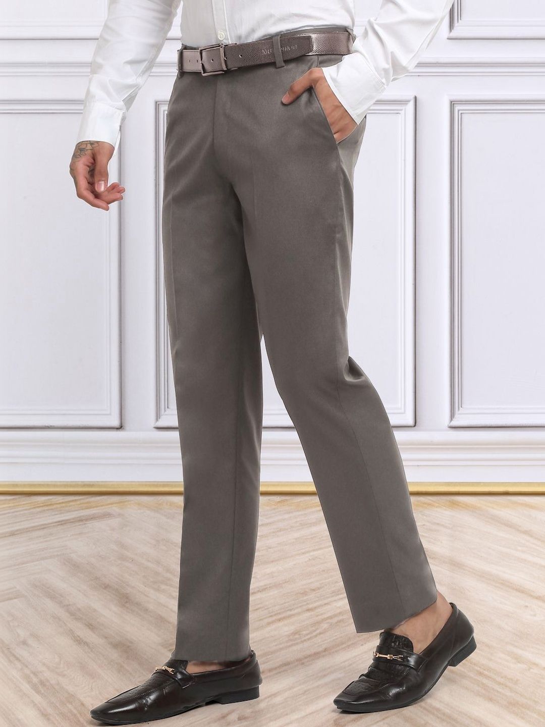 Klotthe Men Slim Fit Formal Trouser