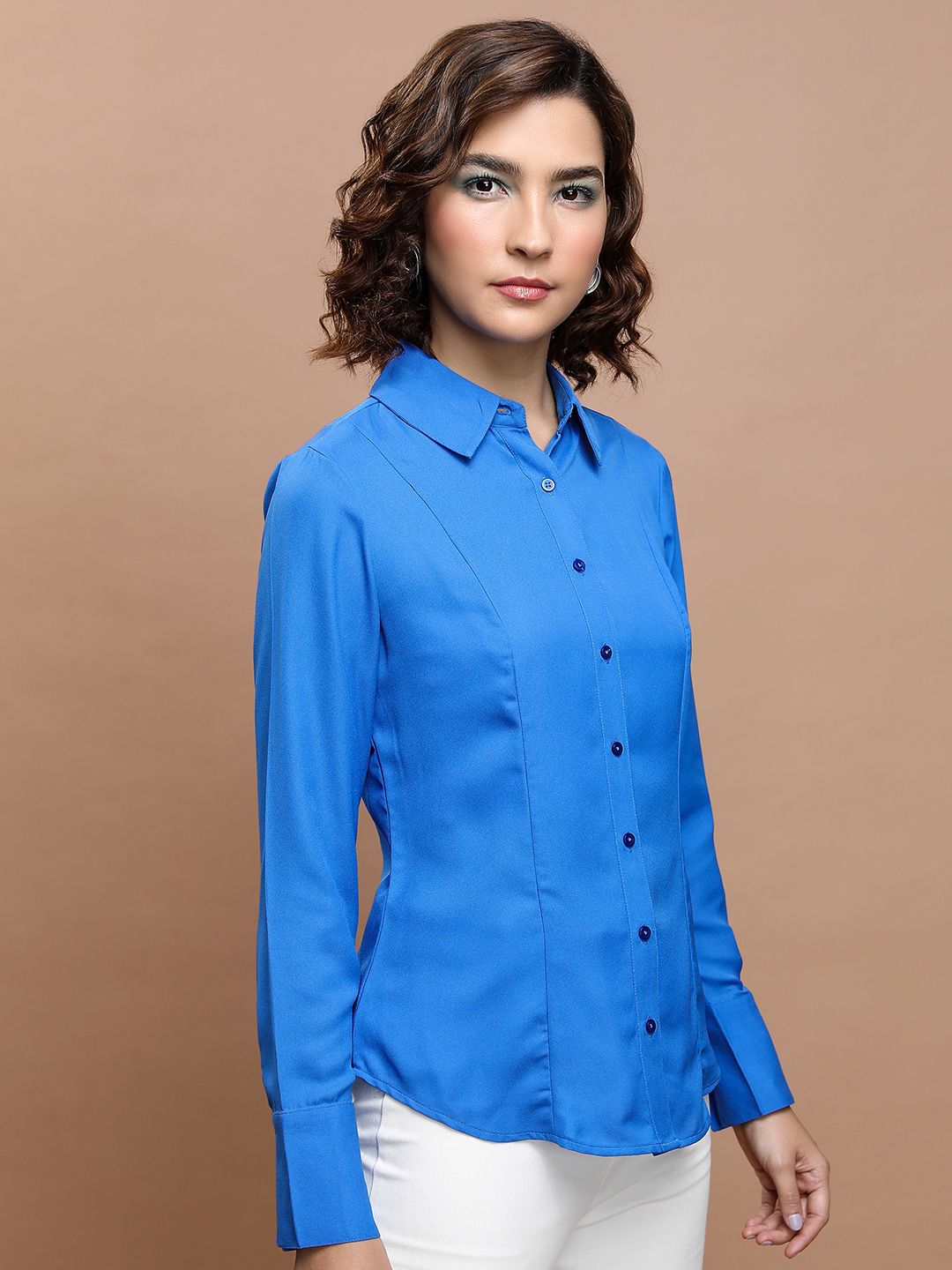 Tokyo Talkies Women Solid Regular Fit Shirt